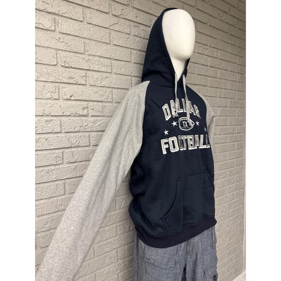 Dallas Football Embroidery Soft Classic Blue Long Sleeve Hoodie Size L Unisex - Picture 5 of 10